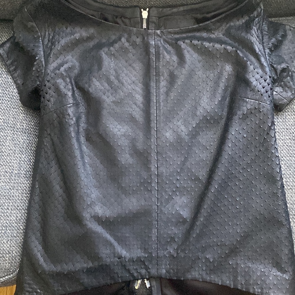 Pritch London Patterned Leather Top